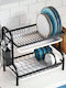 Sink Strainer Metallic Black 40x40x23.5cm