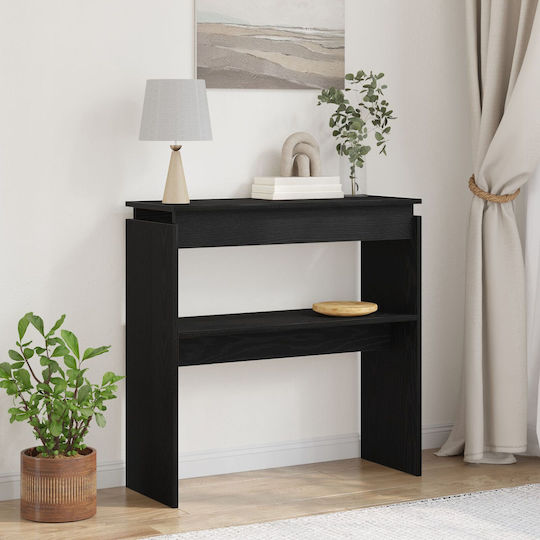 Wooden Console Table Black Oak L80xW30xH80cm