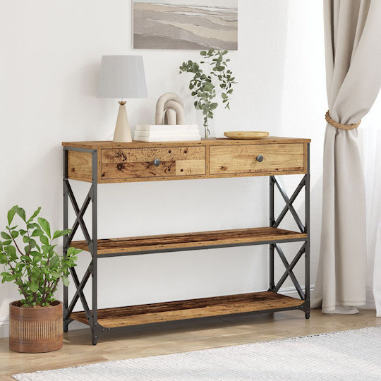 Console Table Wood & Metal L100xW28xH75cm