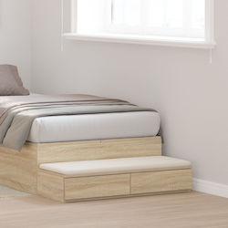 vidaXL Sertar De Pat Din Lemn Stejar 80x36.5x16...