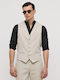 Men's Vest Slim Fit Beige