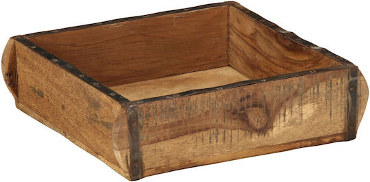 vidaXL Holz Rechteckig Serviertablett in Braun Farbe 31x29x10cm 4019615 1Stück