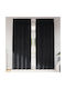 vidaXL Set Vorhänge mit Bleistiftfalten Schwarz 140x225cm