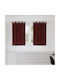 vidaXL Set Vorhänge Fenster mit Grommets Burgundisch 140x140cm