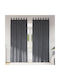 vidaXL vidaXL Set Vorhänge Fenster mit Obere Registerkarte Schwarz 140x260cm
