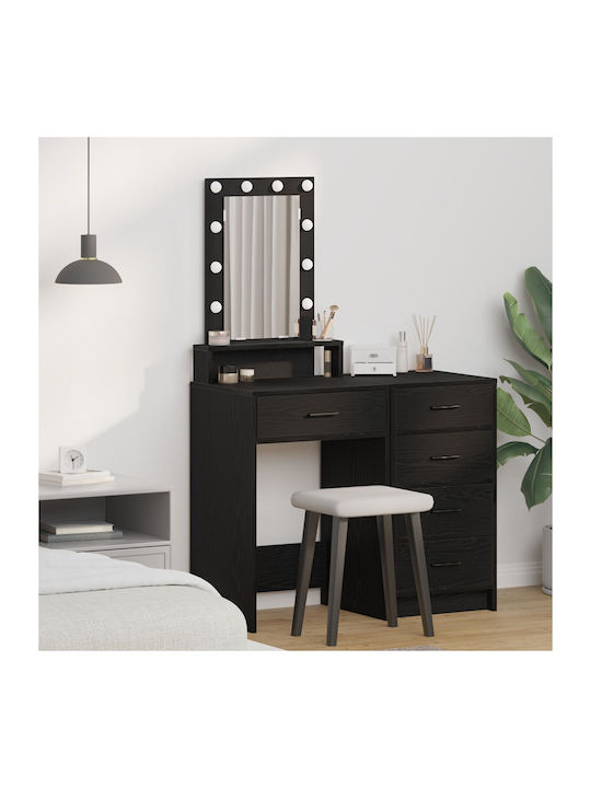 Тоалетна за грим Дървена Black Oak с Огледало 50x41x140бр