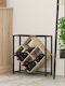 vidaXL Freistehend Weinkeller Metallisch Schwarz 51x18x52.5εκ.