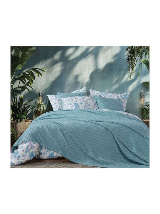 Nef-Nef Homeware Elmer Piqué Decke Übergröße 230x240cm Aqua