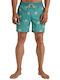 Layback Men's Swimwear Shorts Dusty Teal with Patterns