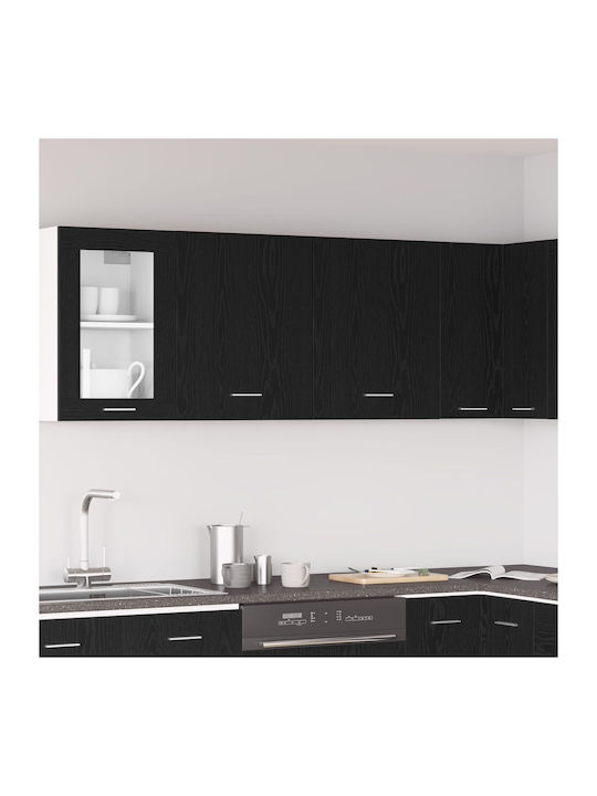 Kitchen Cabinet Set Wall & Floor Μαύρη Δρυς 100x31x60cm