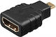 Masculin Convertor micro HDMI / HDMI masculin în micro HDMI / HDMI feminin Auriu 1buc