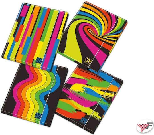 Ντοσιέ Λάστιχο Χάρτινο A4 Blasetti Black & Fluo 8467
