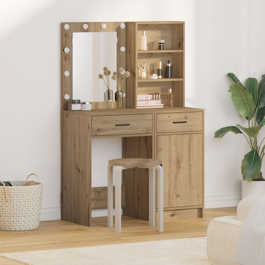 Bedroom Makeup Dressing Table Brown 50x41x135cm