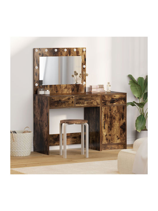 Floor-standing Bedroom Makeup Table Wooden Dark...