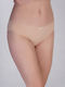Βαμβακερά Ψηλόμεσα Γυναικεία Slip 3Pack Μπεζ