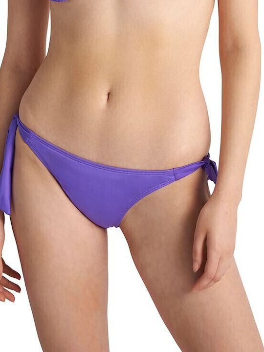 Blu4u Bikini Slip με Κορδονάκια Μωβ