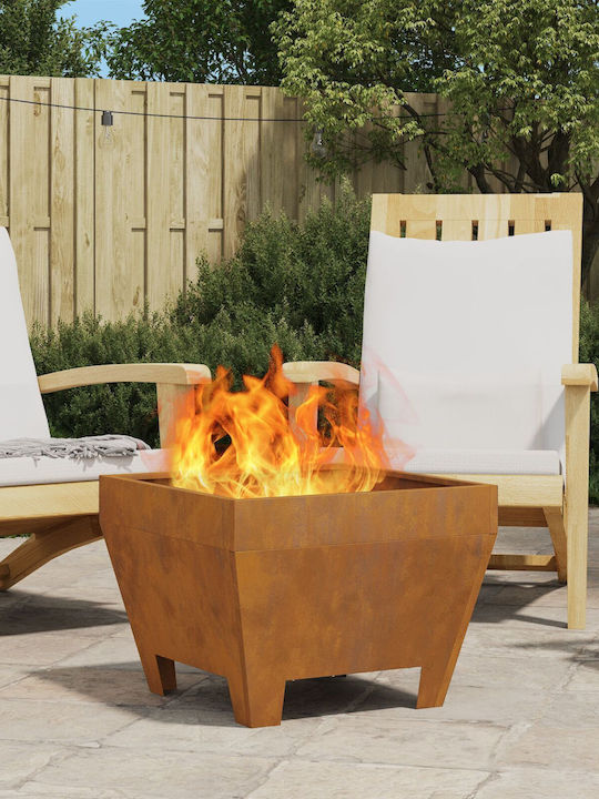 vidaXL Firepit Brown 50x50x30cm