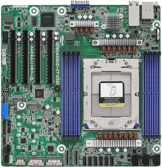 ASRock SoC Дънна платка SSI EEB с AMD SP5 Сокет