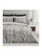 Charalambidis Textiles Sheet for Single Bed with Elastic 90x200+30cm. Sahara Gray