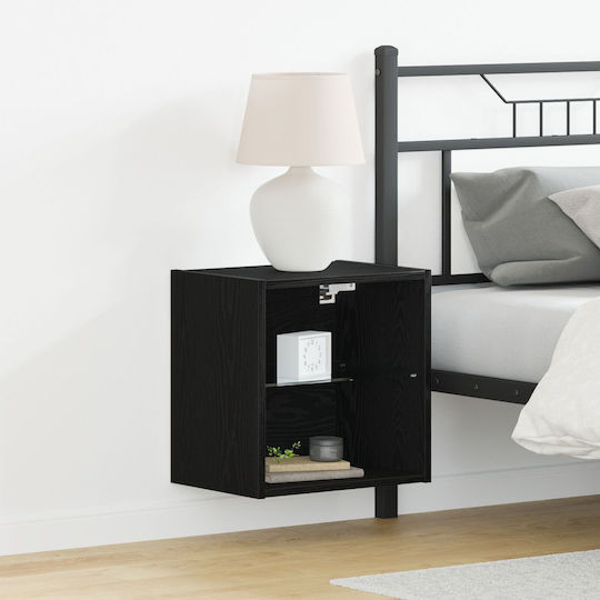 Wooden Bedside Tables Black Oak 2 Pieces 40x28.5x40cm