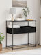 Solid Wood Console Table Black Oak L75xW40xH75cm