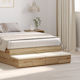 vidaXL Bed Drawer made of Wood in Brown Color 1...