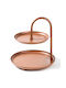 Aberto Design Metallic Dessert Tower Stand Orange Ø20cmxY21cm