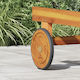 vidaXL Furniture Wheel made of Wood with Wheels Brown 20.5x20.5x2.2cm 2pcs