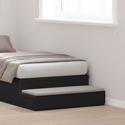vidaXL Wooden Bed Drawer Black 90x36.5x16.5cm