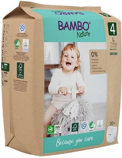 Bambo Nature Πάνες Βρακάκι No. 4 για 7-14kg 20τμχ
