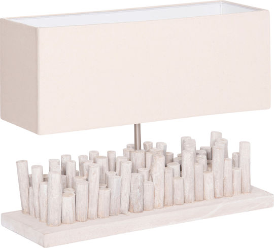 HomeMarkt Twiggy Metal Table Lamp for Socket E27 with White Shade and Base