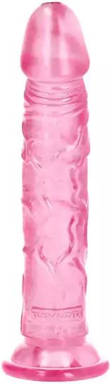 Toyz4lovers Amedeo Jelly Glass Dildo With Suction Cup Pink 19cm
