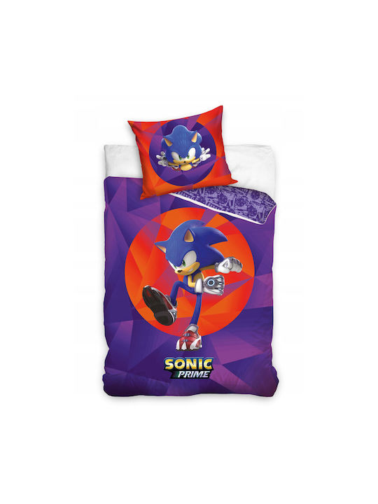 Sonic the Hedgehog Set Kids Duvet Cover Single with Pillowcase