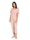 Pijadore Set Pijamale pentru Femei Pink