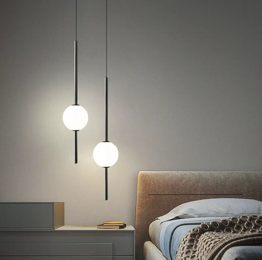 Home Lighting Κρεμαστό Φωτιστικό Μαύρο LED με Ρυθμιζόμενο Λευκό Φως 12x100x100εκ.