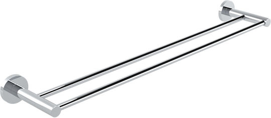 Vinci Double Wall-Mounted Bathroom Rail Silver