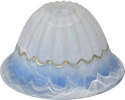 Lampshade Replacement Glass E14 Blue-Gold 16x8.5cm Sinialo 2900613
