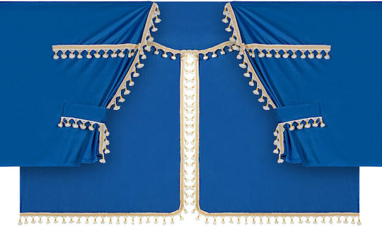 Lampa Truck Curtains Luxury Pro Cabin Blue Gold Set Lampa 8 Pieces L9603.9
