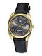 Lip Watches General De Gaulle Мъжки Часовник На батерия с Черен Кожена Каишка
