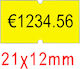 Fluoreszierende gelbe Etiketten 21x12mm 1000 Stück 10 Rollen