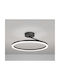 Home Lighting Ceiling Mount Light 50cm Black with Integrated LED
