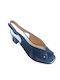 Sandals from Patent Leather Blue