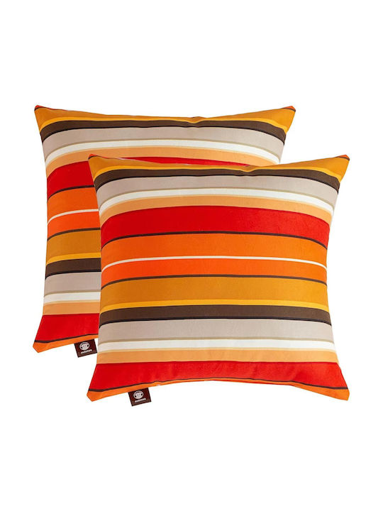 Sofa-Kissen Makimoo Bunte Streifen 2er Set 45x45cm
