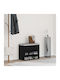 Entry Furniture with Shoe Rack & Bench Black Beech 60x30x45cm