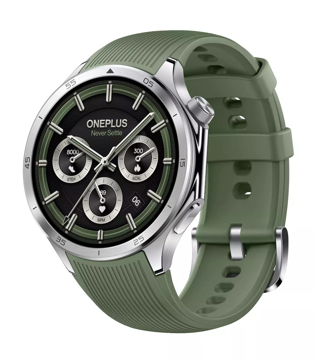 OnePlus Watch 3 Stainless Steel 46mm Αδιάβροχο με Παλμογράφο (Emerald Titanium)