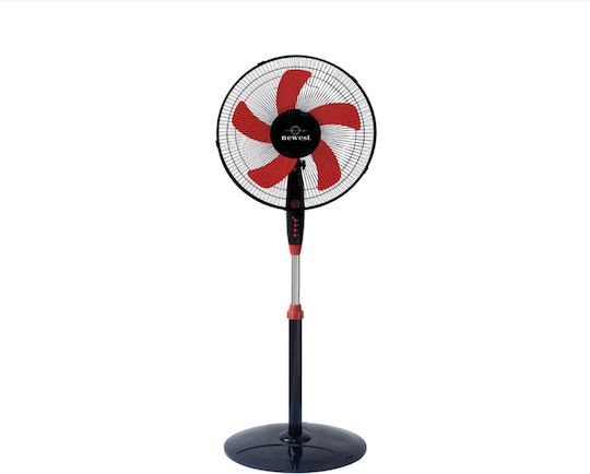 Newest FS40-14A Ανεμιστήρας Ορθοστάτης 55W Διαμέτρου 40cm Μαύρος