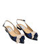 Anatomic Leather Pointy Slingback Ballerinas Blue