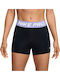 Pro Women's Training Legging Shorts Dri-Fit Black, Lilac Ice, White