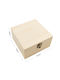 Tpster Lemn Cutie de Depozitare cu Capac 15x15x8cm 1buc