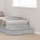 vidaXL Bed Drawer made of Wood Gray 75x36.5x16.5cm